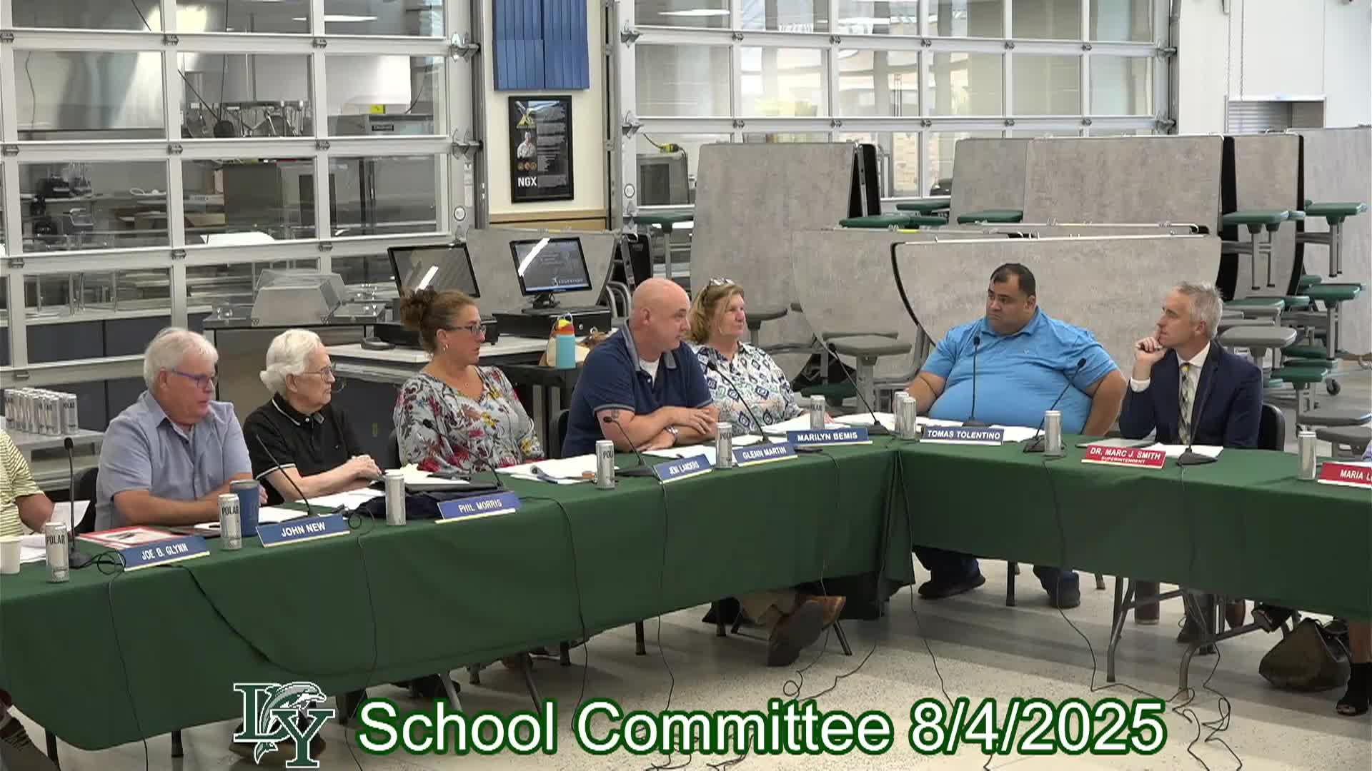 School Committee Meeting - August 4th, 2025